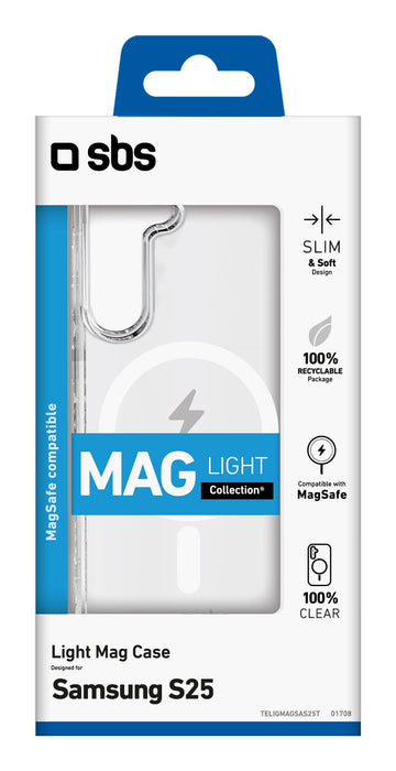 EAN 8018417501708 - SBS TELIGMAGSAS25T funda para teléfono móvil 15,8 cm (6.2") Transparente imagen 2