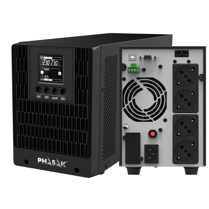 EAN 5605922026913 - Phasak PH 9220 sistema de alimentación ininterrumpida (UPS) Doble conversión (en línea) 2 kVA 2000 W 4 sa imagen 1