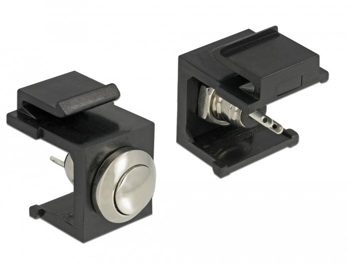 Delock 86402 Pulsador Negro Keystone