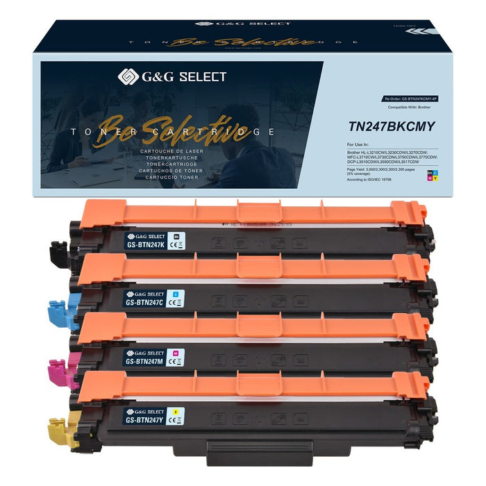 G&G Select Toner 4er Set Para Brother Tn-247cmyk Bk C M Y