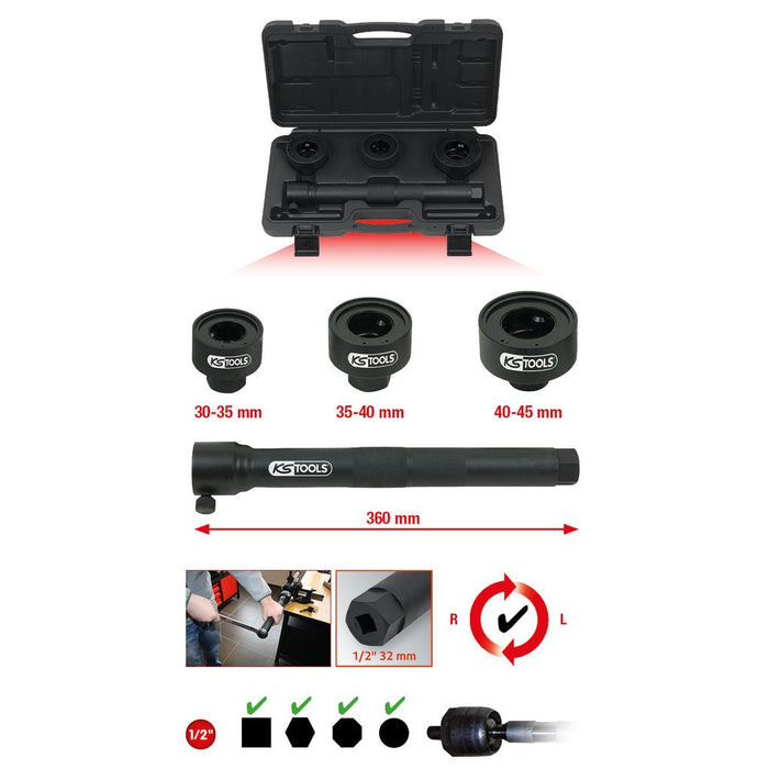 Ks Tools Axialgelenk-Spezialschlüssel-Juego. 150.1125