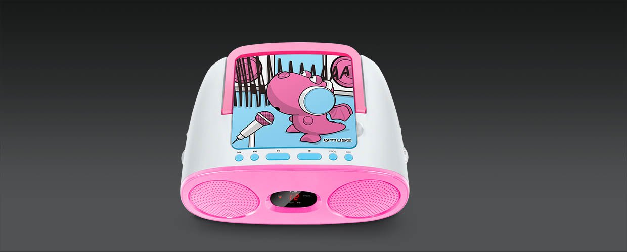 Radio Cd Muse M-20 Kdg Rosa  Portátil