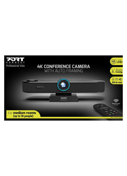 EAN 3567049020057 - Port Designs 902005 cámara de videoconferencia 8,29 MP Negro 3840 x 2160 Pixeles 30 pps CMOS 25,4 / 2,8 m imagen 12