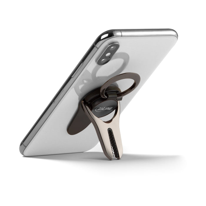 Inline Smartphone 3in1 Smartclip Soporte Para Automóvil, Soporte Para Dedos, Asa Autoadhesiva Para Smartphone