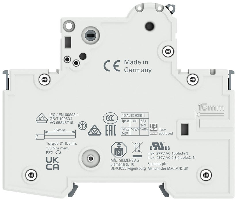 Siemens Automat B 16a 5sy41166 230 400v 10ka 1p