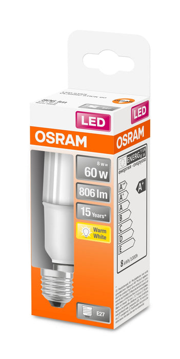 Osram 4058075428447 Led Eek F (A - G) E27 Kolbenform 8 W= 60 W Blanco Cálido (Ø X L) 36 Mm X 114 Mm 1 Ud.