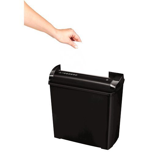 EAN 0043859690695 - Fellowes P-25S triturador de papel Corte en tiras 22 cm Negro, Gris imagen 2