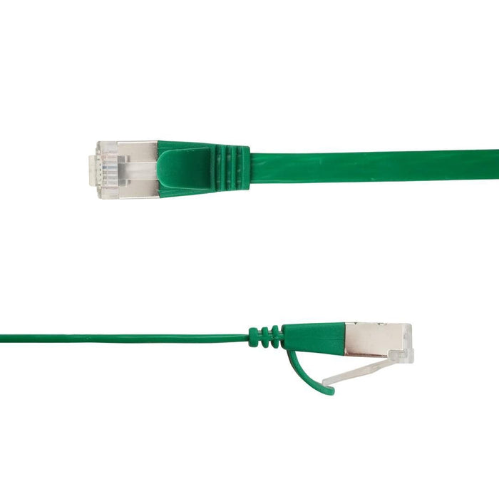 Flat U/Ftp Cat6a Green 2.5m Awg 32/7, Pvc, 1 85x6mm Stp-Fl6a-00250-Gr