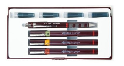 EAN 3501170699324 - Rotring Isograph 0.2/0.3/0.5 Bolígrafo de gel con tapa Negro 4 pieza(s) imagen 1