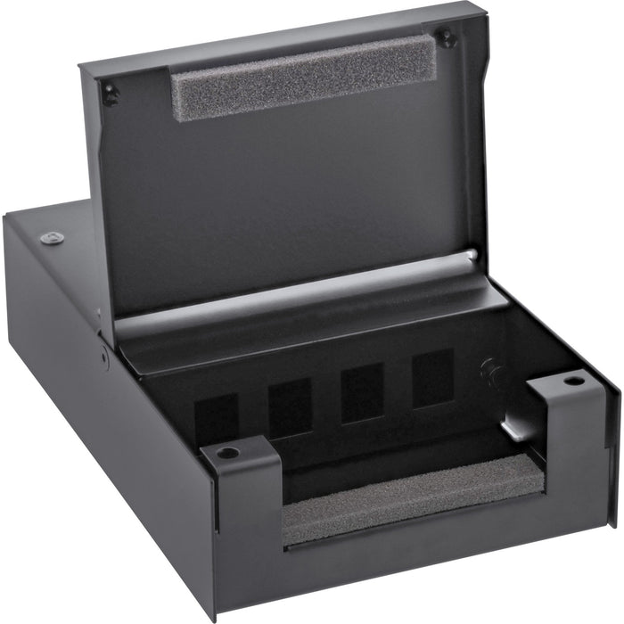 Caja De Montaje En Superficie Inline Para Keystone 4x Rj45, Negro