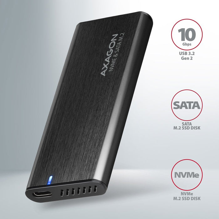 EAN 8595247907097 - Axagon EEM2-SB2 caja para disco duro externo Caja externa para unidad de estado sólido (SSD) Negro M.2 imagen 2
