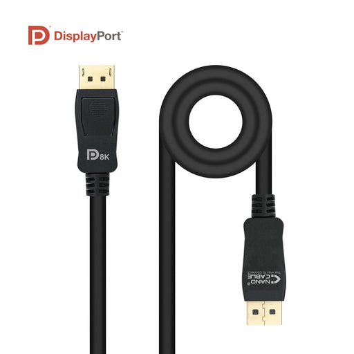 EAN 8433281009943 - Nanocable 10.15.2502 cable DisplayPort 2 m Negro imagen 2
