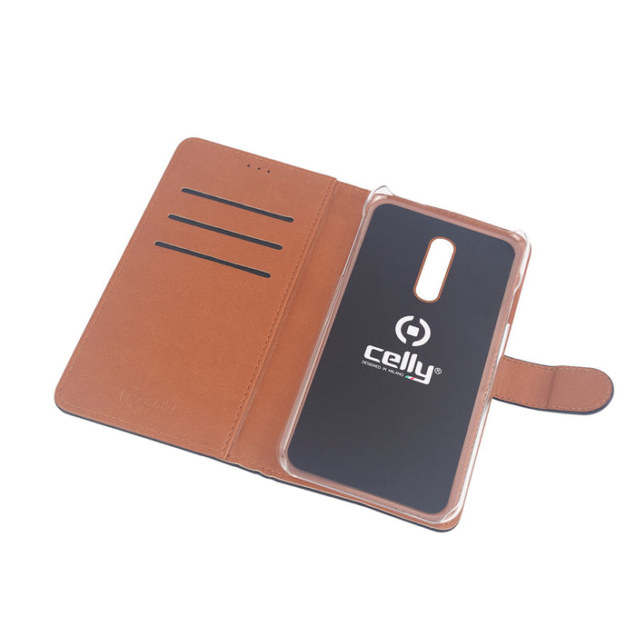 EAN 8021735752486 - Celly Wally funda para teléfono móvil 14,7 cm (5.8") Folio Negro, Marrón imagen 3
