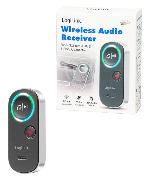 Logilink Bluetooth 5.4, 3d-Audioempfänger, Negro