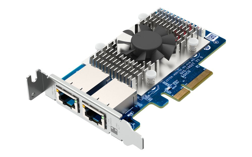 Qnap Qxg-10g2t Adaptador De Red Pcie3.0 X4 Perfil Bajo 100m/1g/2.5g/5g/10 Gigabit Ethernet X 2 Para Qnap Qgd-1600