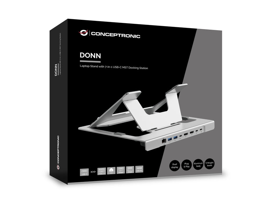 Conceptronic Notebook Halterung + 7-In-1 Docking Plata