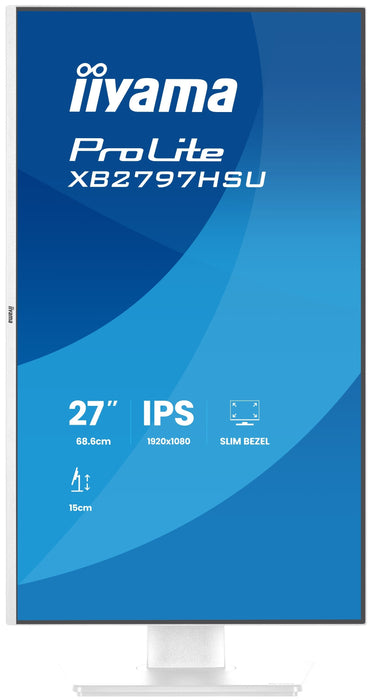 Monitor  Iiyama  27" Xb2797hsu-W1 16:9 Hdmi+Dp+2xusb-C Ips