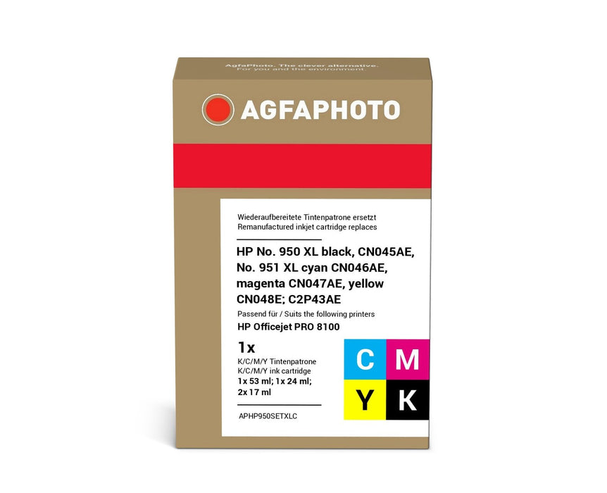 EAN 4250164834379 - AgfaPhoto APHP950SETXLC cartucho de tinta 4 pieza(s) Compatible Alto rendimiento (XL) Negro, Cian, Magent imagen 2