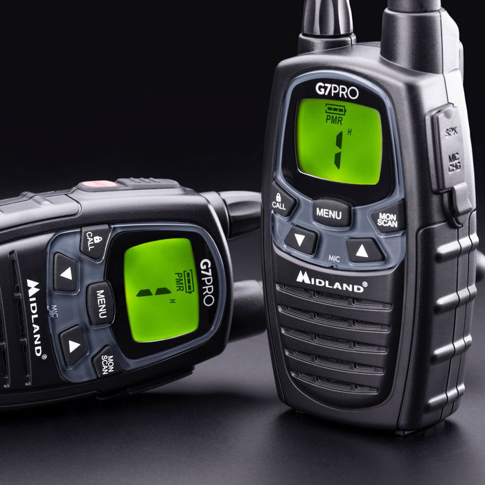 EAN 8011869201950 - Midland G7 Pro Walkie Talkie two-way radios 69 canales 446.00625 - 446.09375 MHz Negro imagen 6