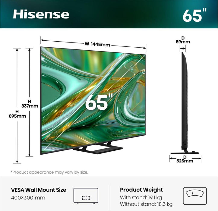 EAN 6942351434773 - Hisense 65E8S 165,1 cm (65") 4K Ultra HD Smart TV Wifi Negro imagen 2