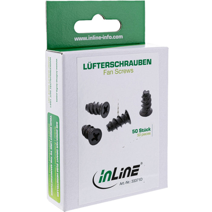 Tornillos De Ventilador Inline 5,0x10,0 Mm Negro 50 Uds.