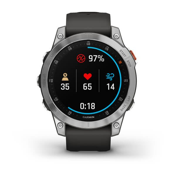Smartwatch Garmin Epix (Gen 2) Plata 47mm / Correa Silicona Gris