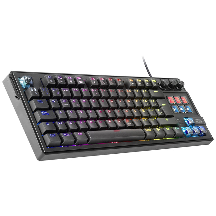 Teclado Gaming Mecánico Mars Gaming Mk-Master Switch Rojo Negro Incluye Smartdeck