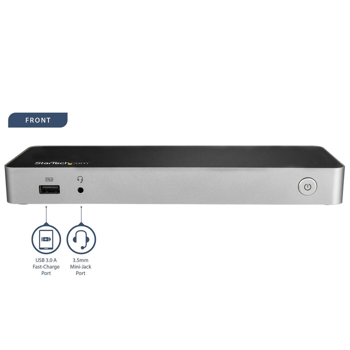 Startech Docking Station Usb-C De Vídeo Displayport Y Hdmi Con Entrega De Alimentación