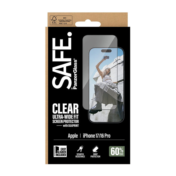 EAN 5715685029714 - PanzerGlass SAFE. by ® Screen Protector iPhone 17 | 16 Pro | Ultra-Wide Fit w. EasyAligner Protector de p imagen 3
