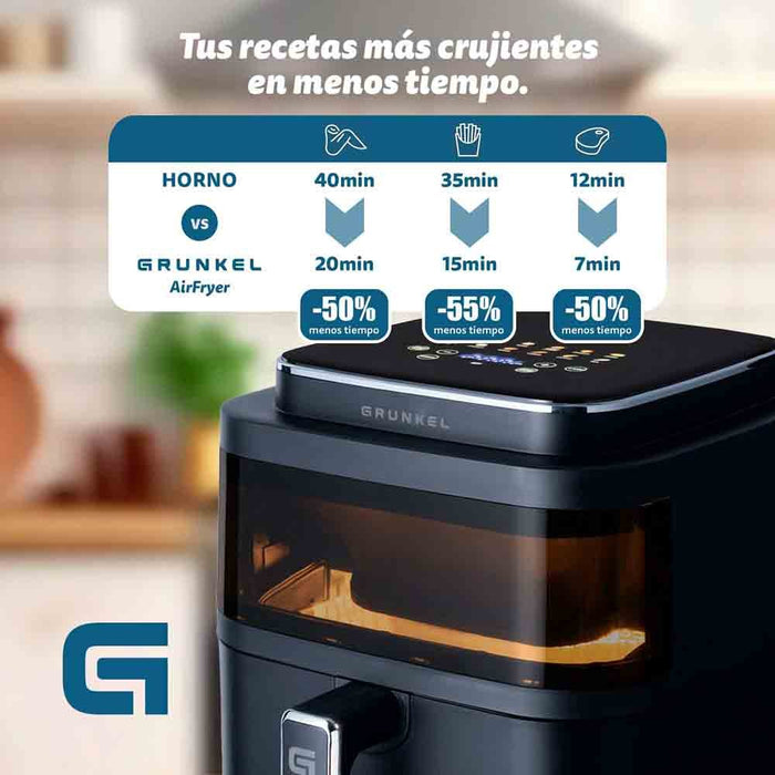 EAN 8426156017785 - Grunkel BLACKLIGHTFRYER freidora Sencillo 6 L Independiente 1400 W Freidora de aire caliente Negro imagen 5