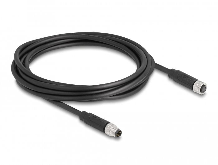 Delock M8 A-Kodiert 3 Pin Cable Stecker Zu Buchse Pur (Tpu) 3 M