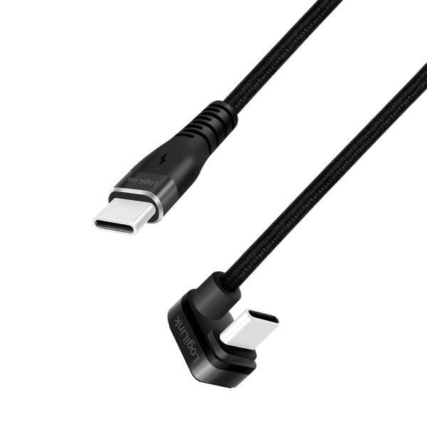 Cable Logilink Usb-C 2.0m W Oplocie Katowy Negro