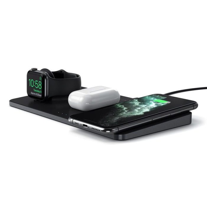 Cargador Inalámbrico Satechi St-X3twcpm Cargador De Dispositivo Móvil Auriculares, Smartphone, Reloj Inteligente Negro Corriente Alterna  Interior