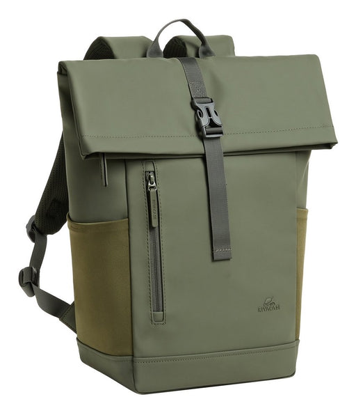 EAN 4260709015637 - Rivacase Eden mochila Mochila de viaje Oliva cuero PU, Poliéster, Tereftalato de polietileno reciclado (r imagen 2