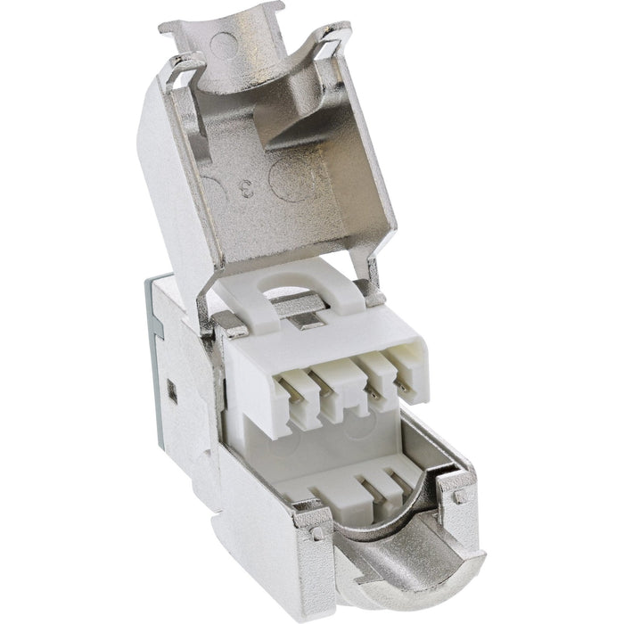 8 Piezas Pack Jack Inline Keystone Rj45, Blindado, Cat.6a, Verde