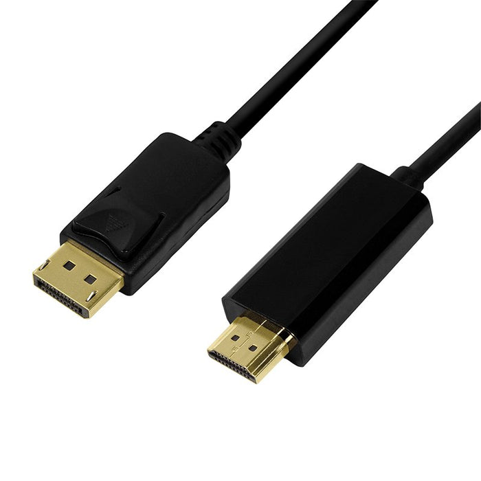 EAN 4052792052299 - LogiLink CV0127 adaptador de cable de vídeo 2 m DisplayPort HDMI tipo A (Estándar) Negro imagen 1