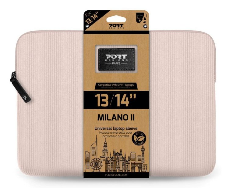 Port Designs Milano Ii Eco Sleeve 13 14 Blush Pink
