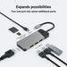 EAN 5904326372801 - Green Cell HUBGC01 hub de interfaz USB Tipo C 5000 Mbit/s Plata imagen 4