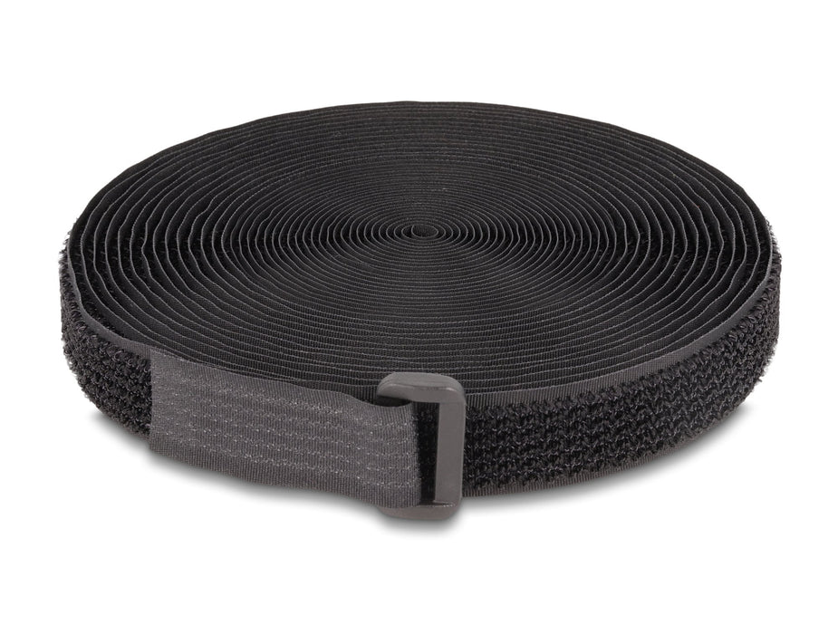 Klettband Auf Rolle Mit Schlaufe L 5 M X B 20 Mm Schwarz