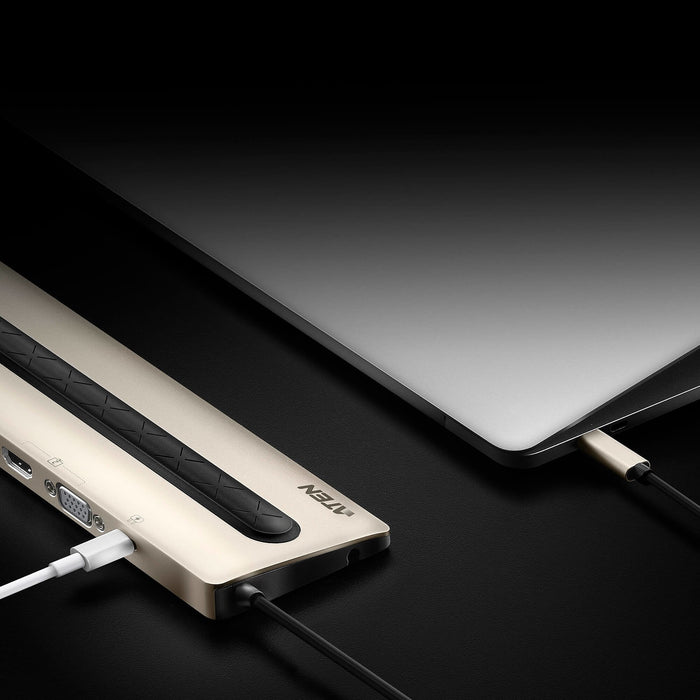 Aten Uh3237 Estación De Acoplamiento Multipuerto Usb-C Con Paso De Alimentación