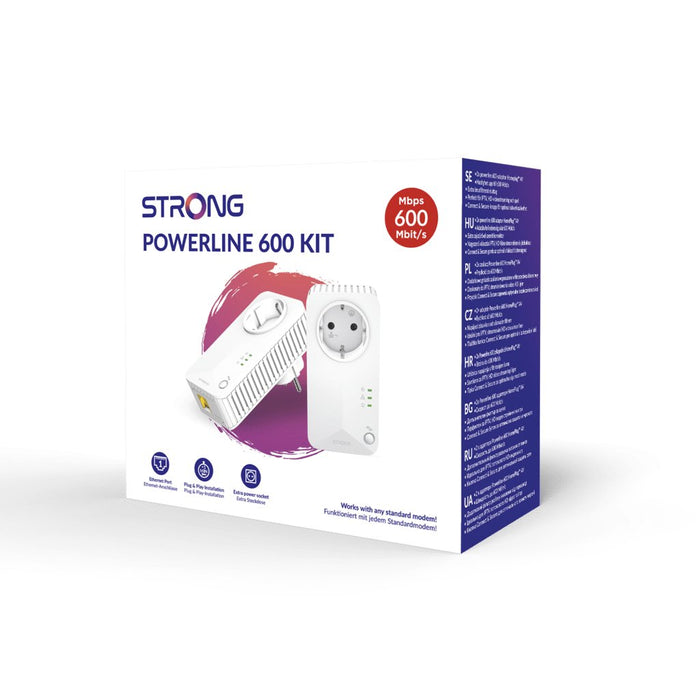 EAN 9120072375217 - Strong Powerline 600 Duo 600 Mbit/s Ethernet Blanco 2 pieza(s) imagen 5