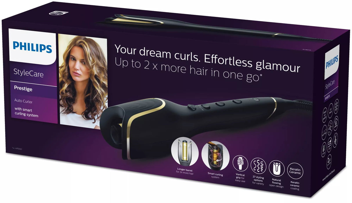 EAN 8710103813378 - Philips StyleCare BHB876/00 Utensilio de peinado Rizador de pelo automático Caliente Negro 2 m imagen 2
