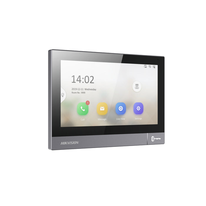 EAN 6936422116521 - Hikvision DS-KH8381-WTE1 sistema de intercomunicación de video 17,8 cm (7") Negro imagen 1