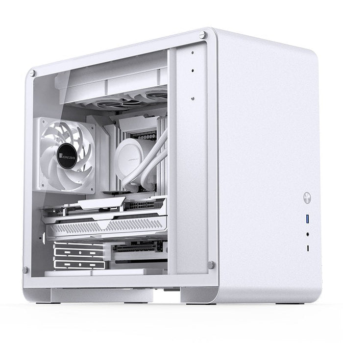 Jonsbo U4 Mini Micro-Atx-Gehäuse, Temperojo Glass - Blanco