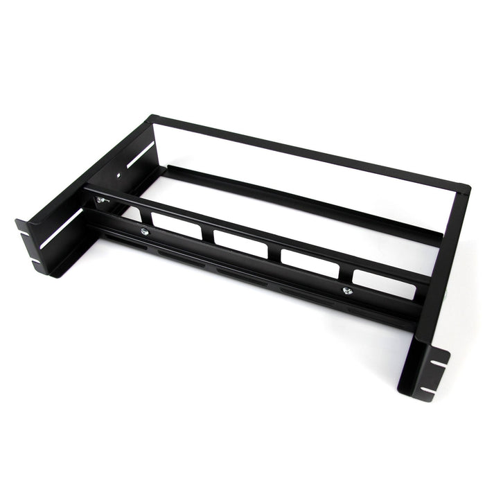 Startech.Com Juego Kit De Riel Din Ajustable Montable En Rack Armario Bastidor Con Rieles Top Hat Mini G Rails Juego De Rieles Para Rack Negro 2u 19" Para P/N: Rk12od2 Rk2537bkm Rk3236bkf Rk4236bkb Rk4242bk24 Rk4242bk30 Rk4od Rkqmcab12v2