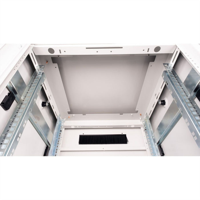 Roline 19-Zoll Netzwerkschrank Pro 47 He, 600x600 Bxt Glastr Grau