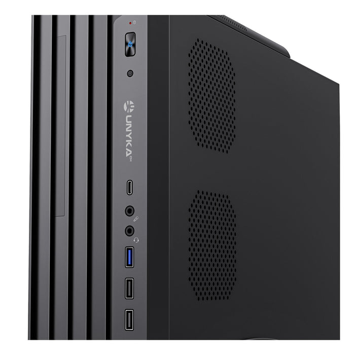 Caja Pc Micro Atx Unykach Uk2012 Cpu Max 80mm Gpu Max 220mm F.A Sfx 300w 80+ Bronze Negro