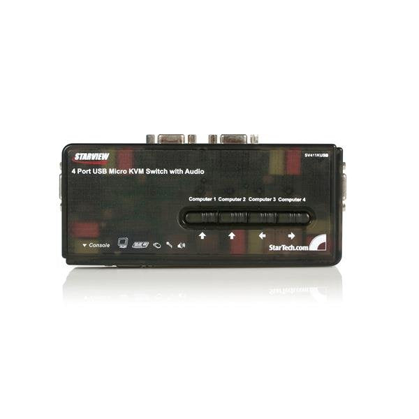 Startech Juego Conmutador Switch Kvm 4 Puertos Vid