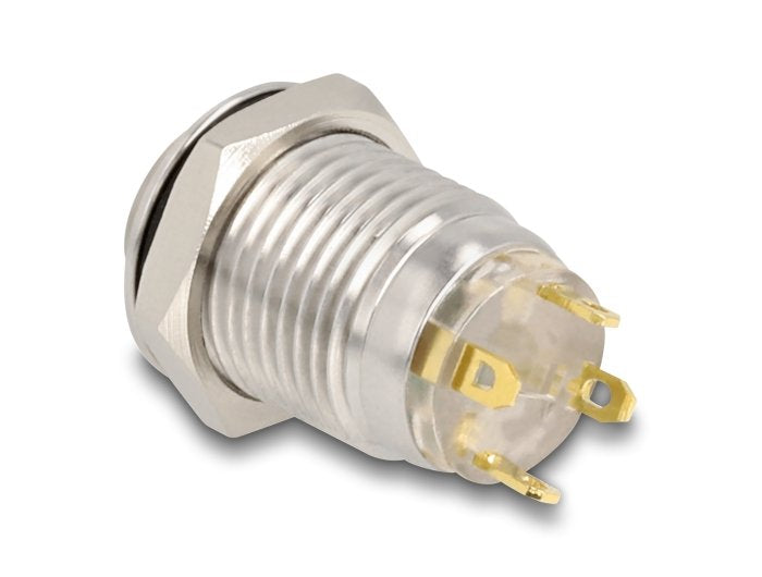 Drucktaster Zum Einbau 12 Mm 4 X Lötanschluss Led Grüner Punkt