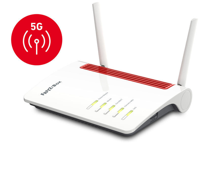 EAN 4023125029288 - Box 6850 5G router inalámbrico Gigabit Ethernet Doble banda (2,4 GHz / 5 GHz) Blanco imagen 1